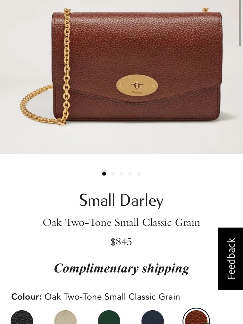 🇬🇧 Mulberry Small Oxblood Darley ✨